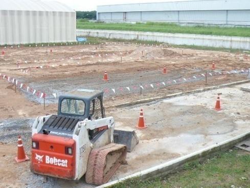 Testing field for rubber tracks