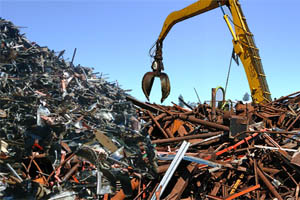 Scrap metal yard and waste management equipment