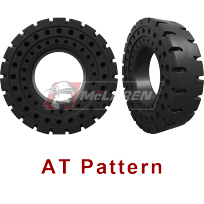 AT Pattern - Solid Cushion Tires for skid steers, backhoes, telehandlers, wheel loaders