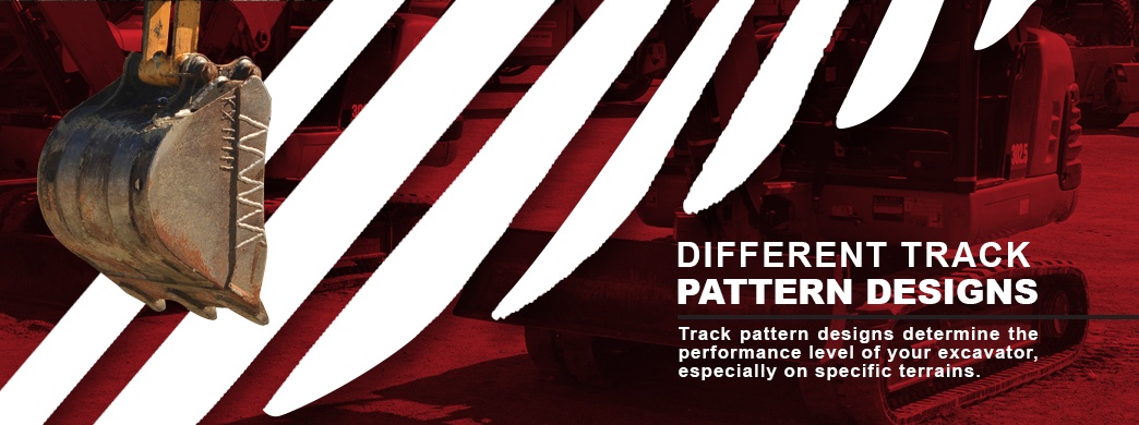 choosing different mini excavator track patterns