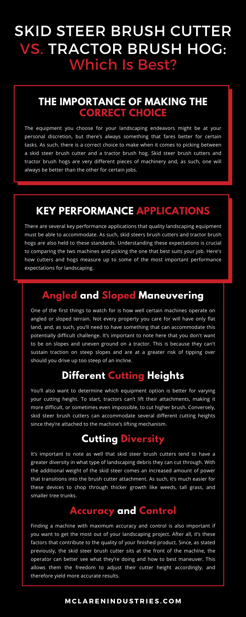 Skid Steer Brush Cutter vs. Tractor Brush Hog: Which Is Best?