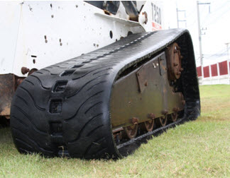 NextGen TDF Turf rubber tracks for compact track loaders working in landscaping 