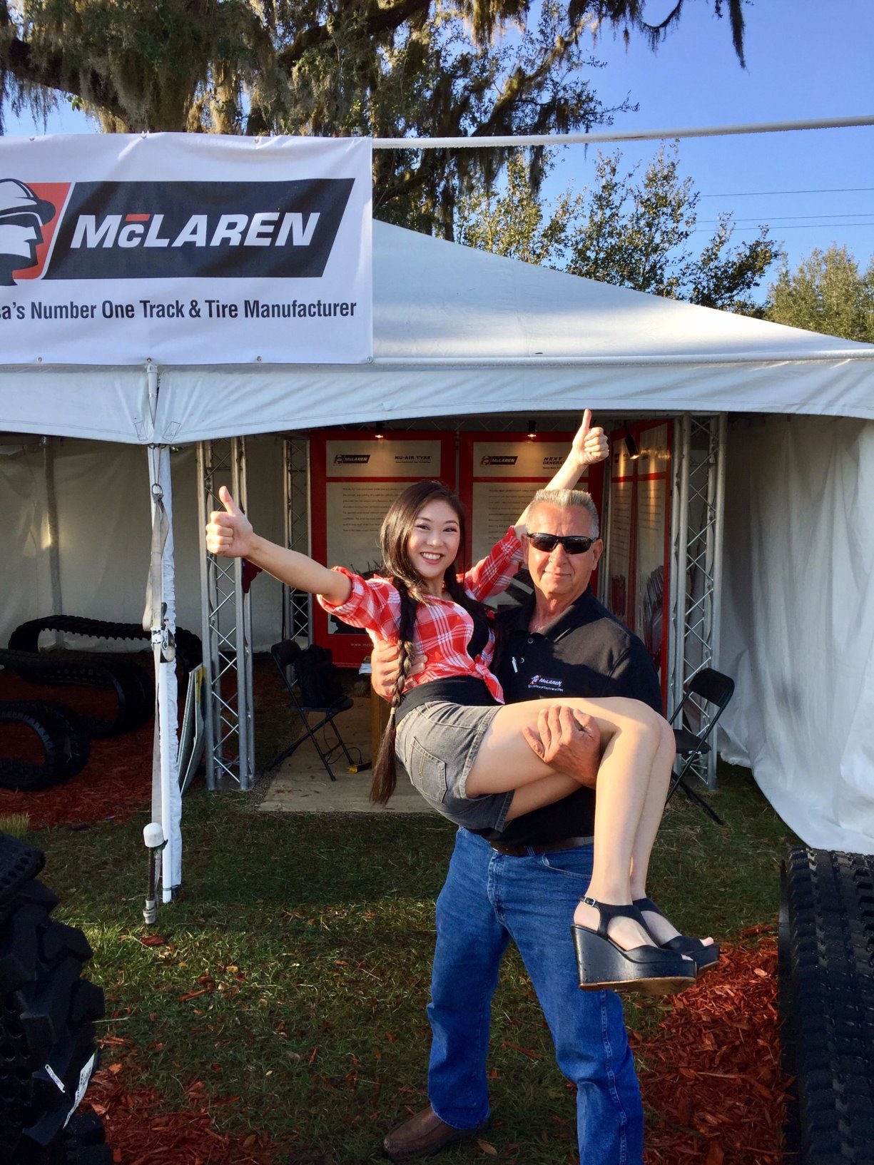 Kristal Lee (Chief of Staff) and Frank Machart (Florida Branch Office Manager) Showing their McLaren Spirit