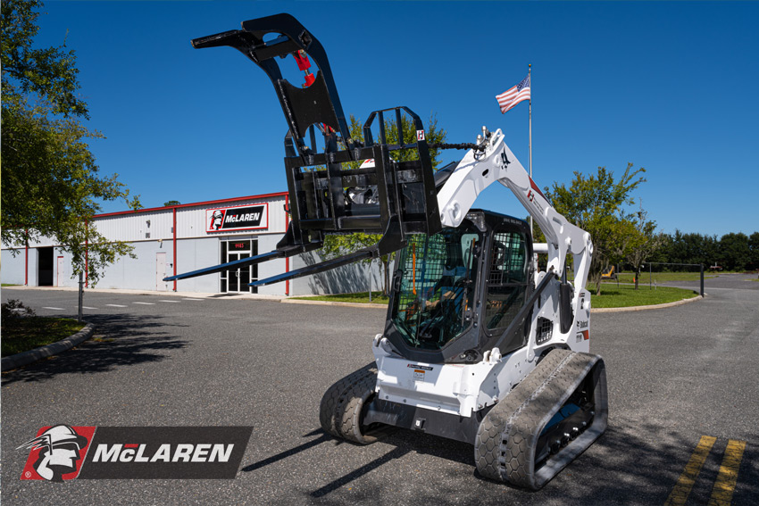 Skid Steer Pallet Fork Grapple Thumb