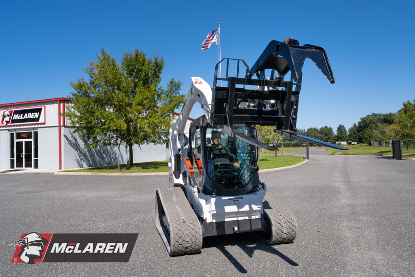 Skid Steer Pallet Fork Grapple Thumb