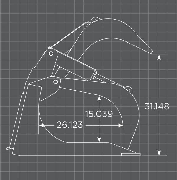 Skid Steer Rock Rake Grapple Bucket