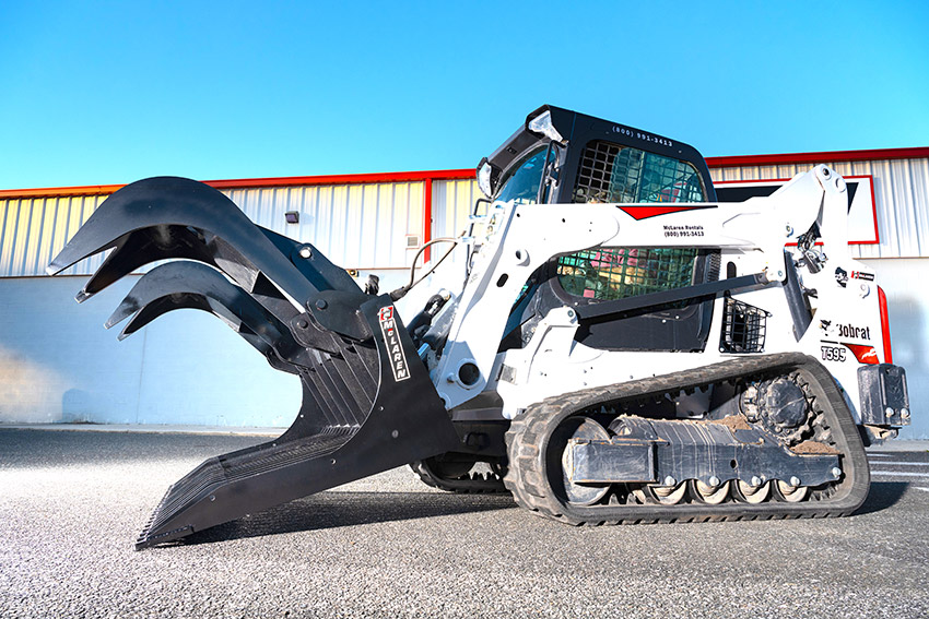 Skid Steer Rock Rake Grapple Bucket